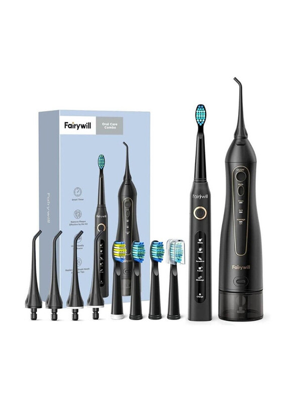 

Fairywill Water Flosser Oral Care Combo, 5020E, Black