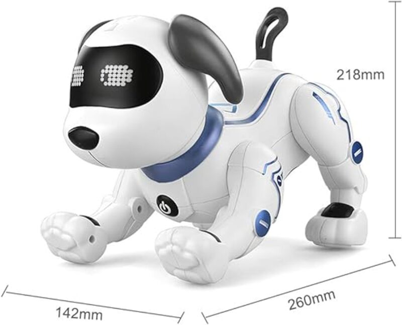 EasySMX Voice Controlled RC Robot Dog for Kids White