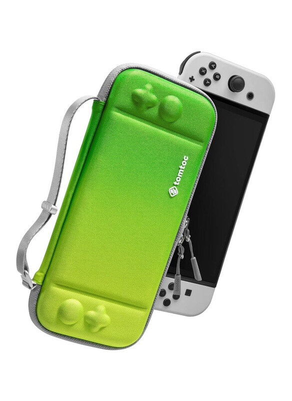 

Tomtoc Slim Carrying Case for Nintendo Switch / Oled Model, Protective Switch Sleeve With 10 Game Cartridges, Hard Portable Travel Carry Case, Neon Gr