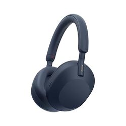 سوني WH 1000XM5 اللاسلكية، أفضل سماعات رأس نشطة لإلغاء الضوضاء، أزرق