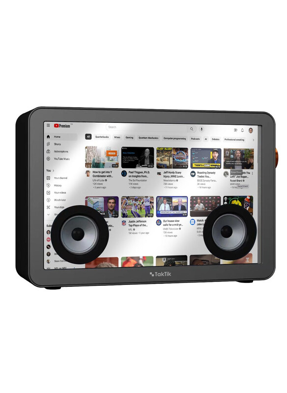 

Taktik Sound Box Splashproof Portable Bluetooth Speaker with Android Screen & 2 Microphone, Black