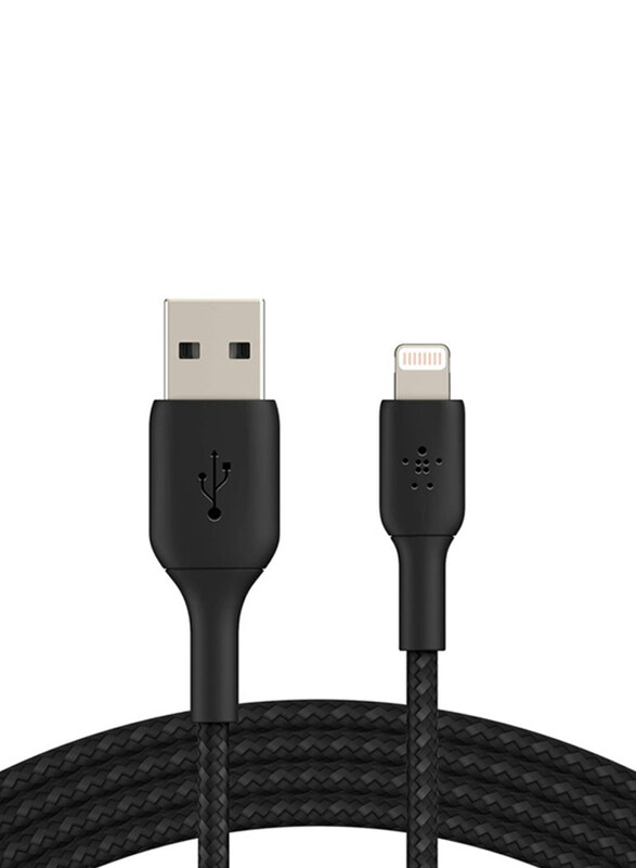 

Belkin 2-Meters Braided Lightning Cable, USB Type A to Lightning, Black