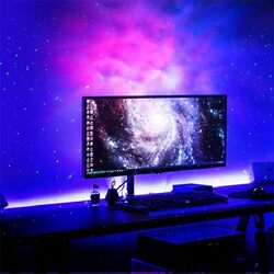 TYYSHMDL Star Projector Night Light Projector with WIFI Bluetooth Control for Children and Adult Bedroom Home Theater Black
