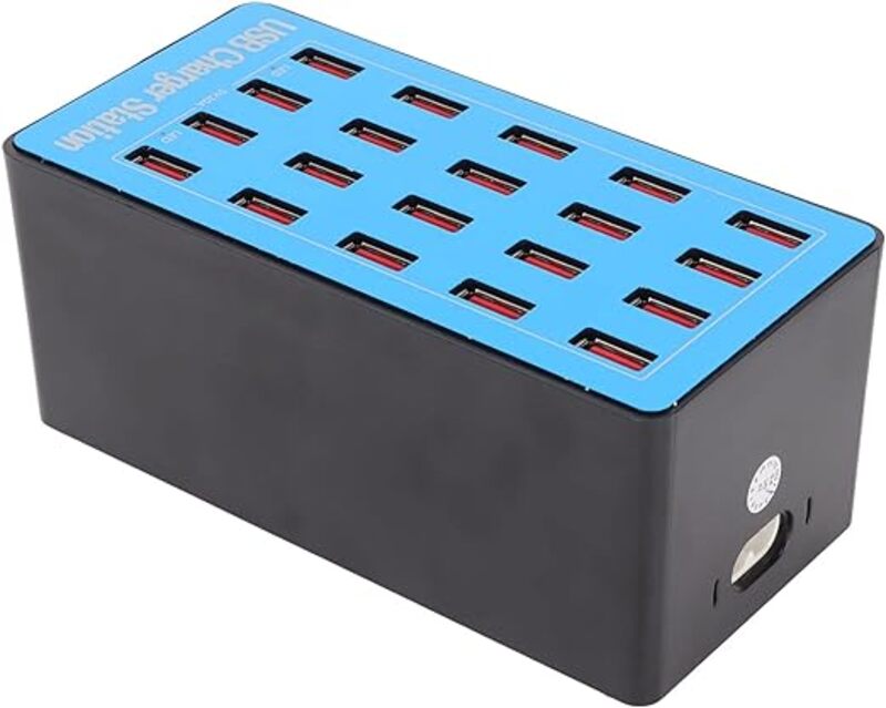 Multiple USB Charger20 Port 5V 20A 100W USB Fast ChargerUSB Hub Charging Station with 50 Degree Cooling FanUS
