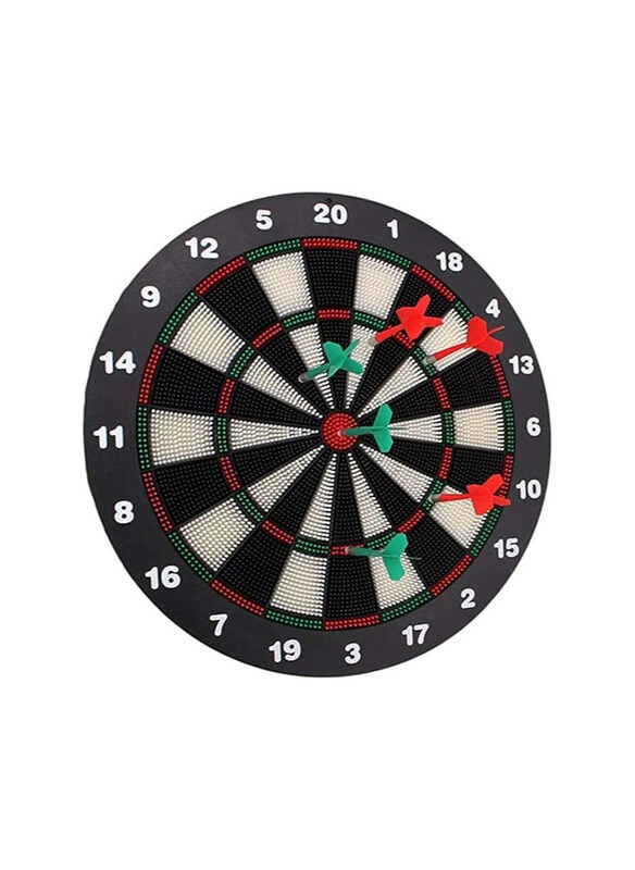 

Generic 16-Inch Safety Dart Board Set with 6 Soft Tip Darts Leisure Sport for Office, Multicolour