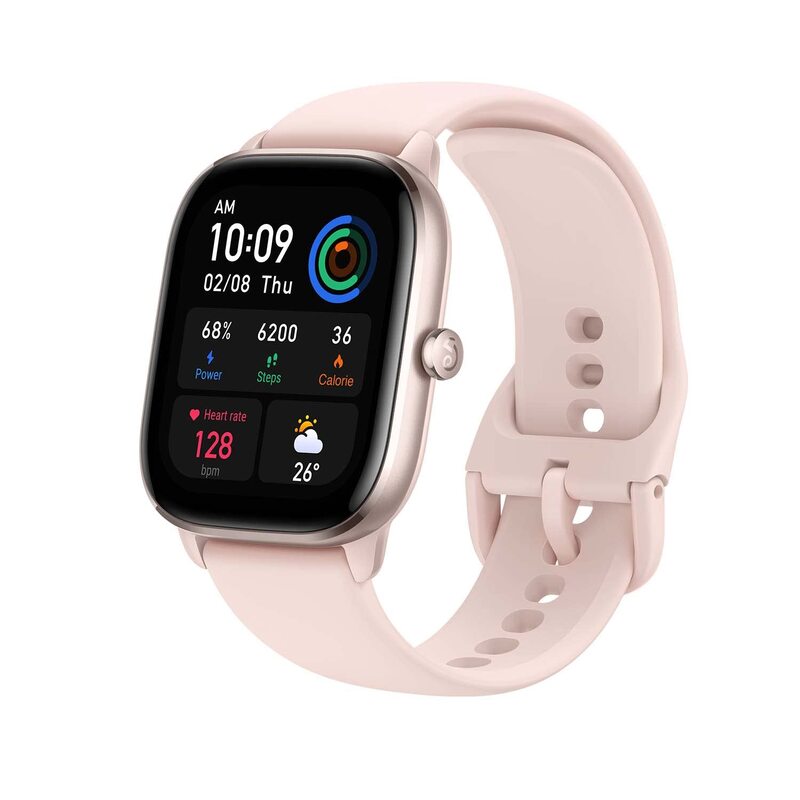 Amazfit Active Smart Wacth With 100 Plus Watch FacesLong Lasting Battery 14 Days Typical Usage 120 Plus Sports Modes  Smart Notifications Pink