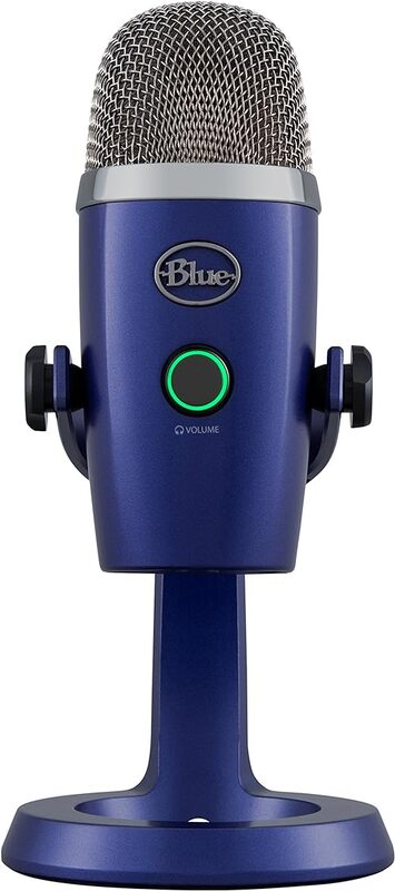 ميكروفون USB Blue Yeti Nano Premium للتسجيل والبث، أزرق زاهي