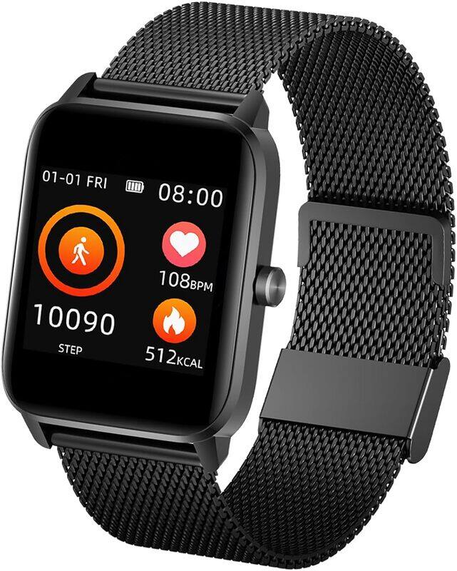 

Totu life storm Smart Watch With Metal Strap black