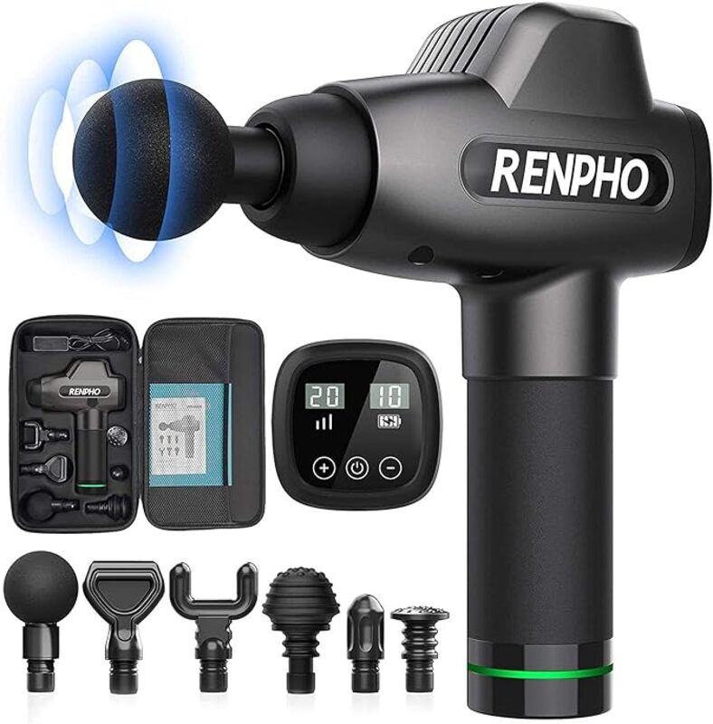 RENPHO Massage Gun Deep Tissue Muscle MassagerPowerful Percussion Massager Handheld with Portable Case for Home Gym Workouts Equipment