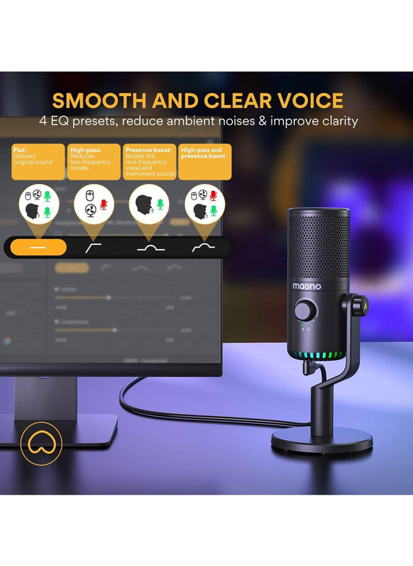 

Generic Maono DM30 USB Gaming Microphone for PC, Black