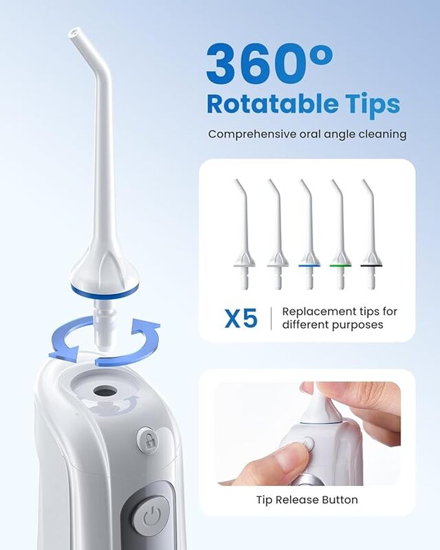 Oral Irrigator Cordless Water Flosser Rechargeable RENPHO 300ml Waterproof Dental flosser