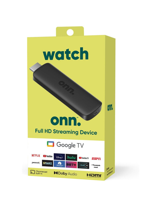 

Generic ONN Google Android TV 2K FHD Streaming Stick, New Version, Black