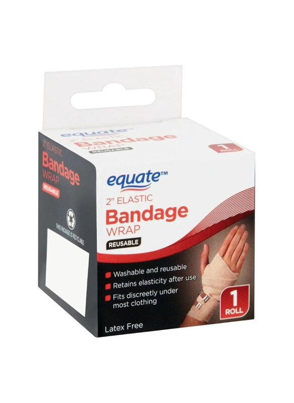

Generic Equate Reusable Elastic Bandage Wrap, 2-inch x 1 Roll, Multicolour