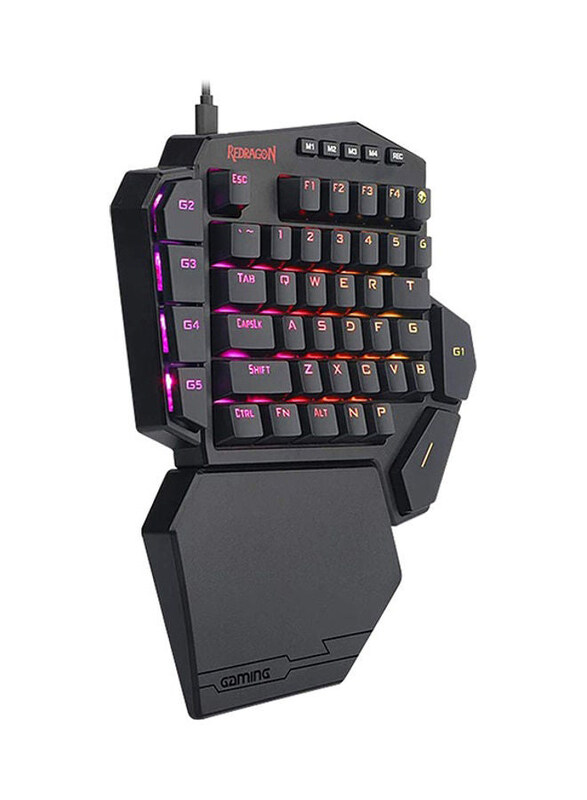 

Generic Redragon K585 42 Keys DITI RGB One-Handed Mechanical Gaming Keyboard Detachable Wrist Rest, Black