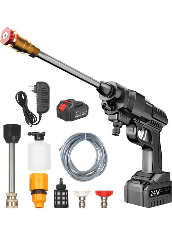 

Generic 24V 9 Meter Cordless Electric High Pressure Washer, Multicolour