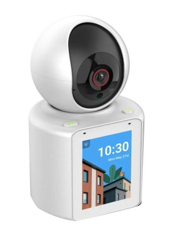 

Generic Voice Video Call Wi-Fi PTZ Camera with Screen Baby Monitor, White