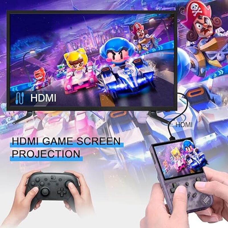 LKOHJF Anbernic RG35XX Handheld Game Console Retro Games Consoles with 35 Inch IPS Screen 64G TF Card 5474