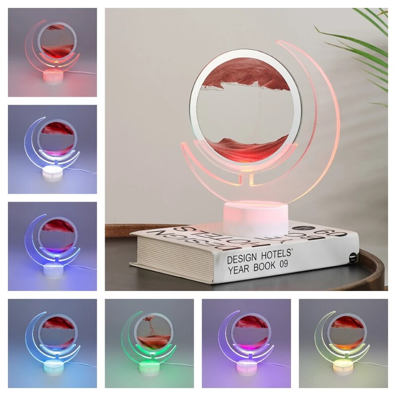 LED Quicksand Night Light with 7 Colors