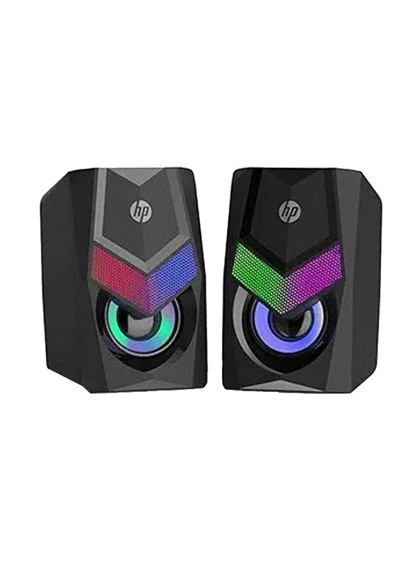 

HP DHE-6000 2.0 LED Speaker, Black/Silver