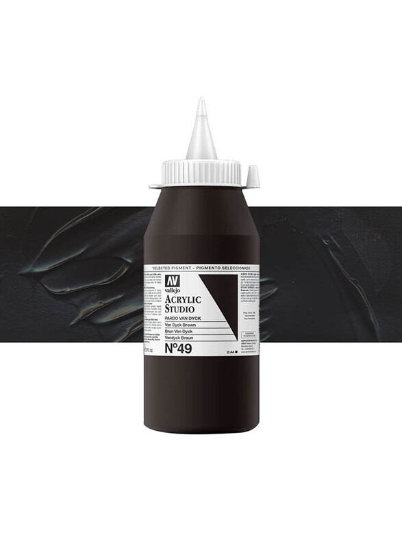 

Vallejo No 49 Acrylic Studio Color, 125ml, VAN DYCK BROWN