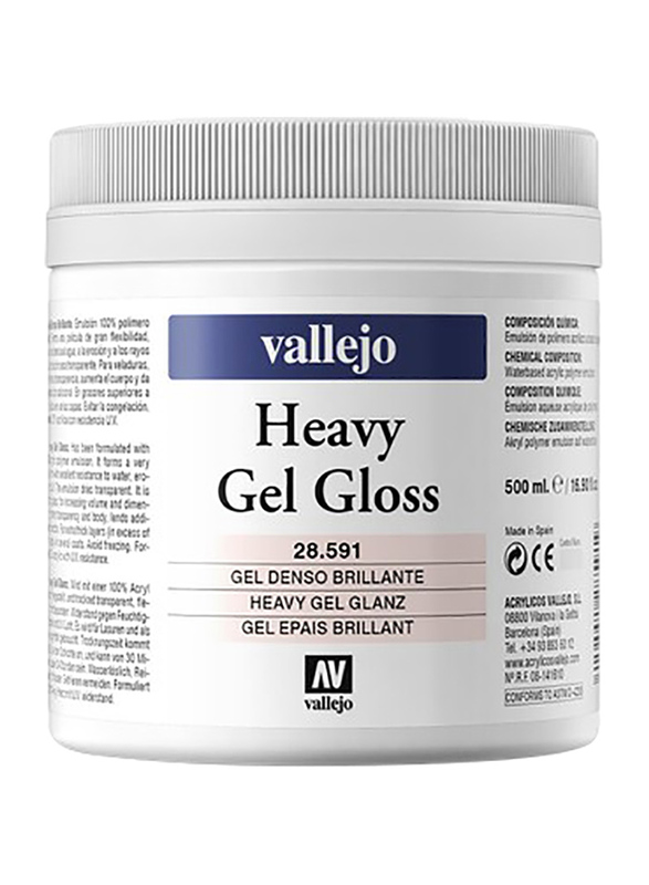Vallejo 591 Heavy Gel Gloss, 500ml, White