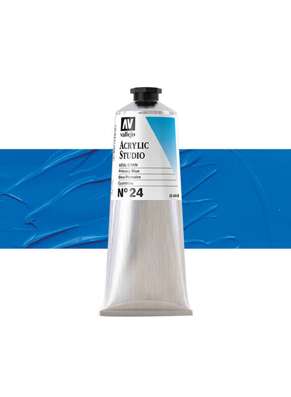 Vallejo No 24 Acrylic Studio Colour, 125ml, Primary Blue