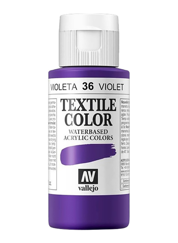 Vallejo Textile Acrylic Colour 36, 60ml, Violet