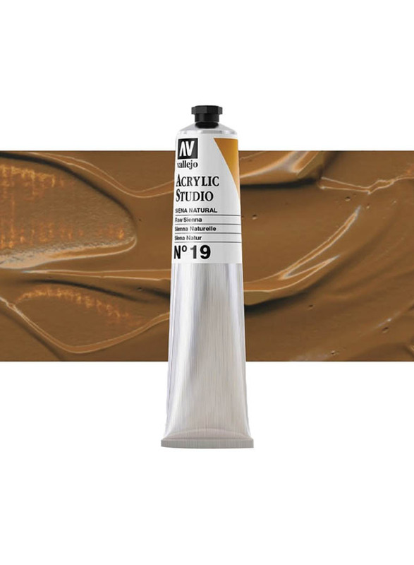 Vallejo Acrylic Studio Paint, 58ml, 19 Raw Sienna