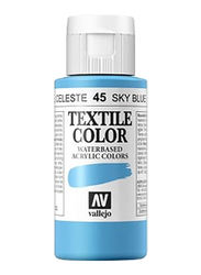 Vallejo Textile Acrylic Colour 45, 60ml, Sky Blue