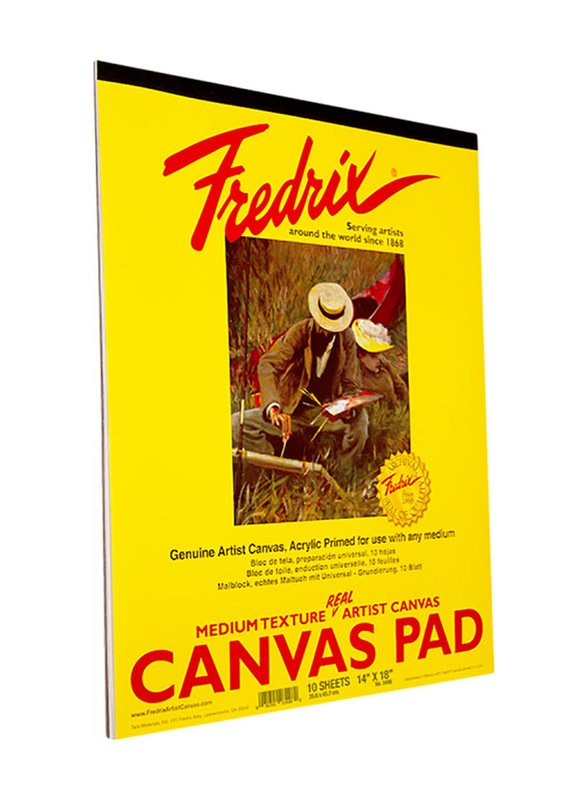 Fredrix Canvas Pads, 35.56 x 45.72cm, 10 Sheets, White