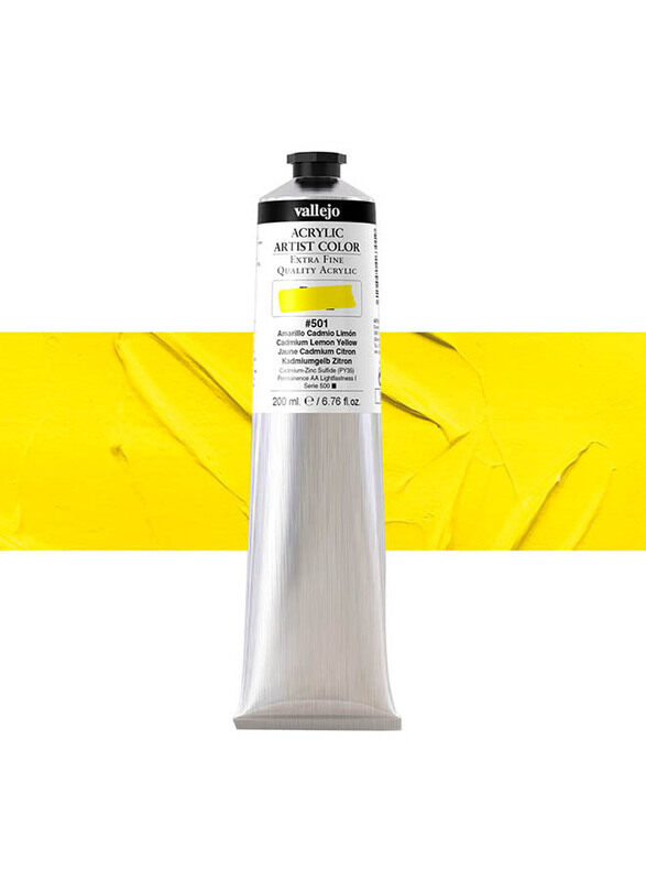 

Vallejo Acrylic Artist 501 Color, 200ml, Cadmium Lemon Yellow