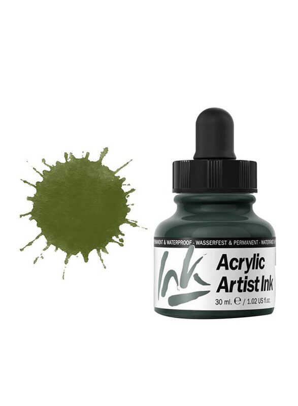 Vallejo Acrylic Artist Ink, 30ml, Olive Green