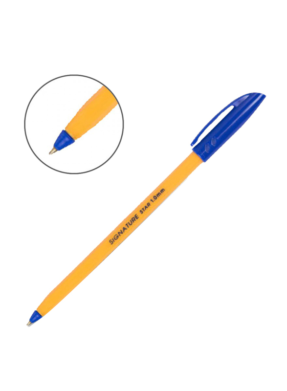 Signature Star Tip Ball Point Pen, 1.0mm, Blue