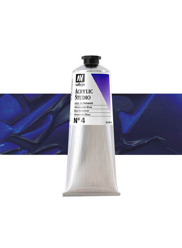 

Vallejo No 4 Acrylic Studio Colour, 125ml, Ultramarine Blue