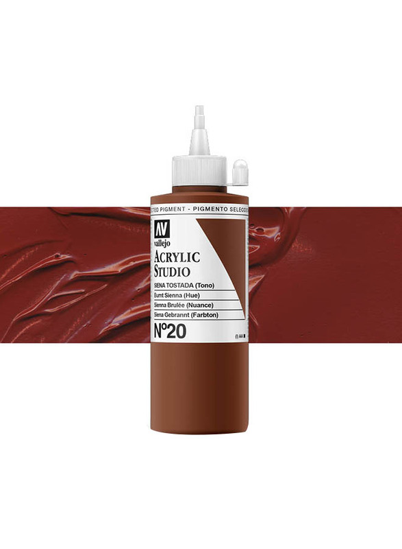 

Vallejo No 20 Acrylic Studio Colour, 200ml, Burnt Sienna (Hue)