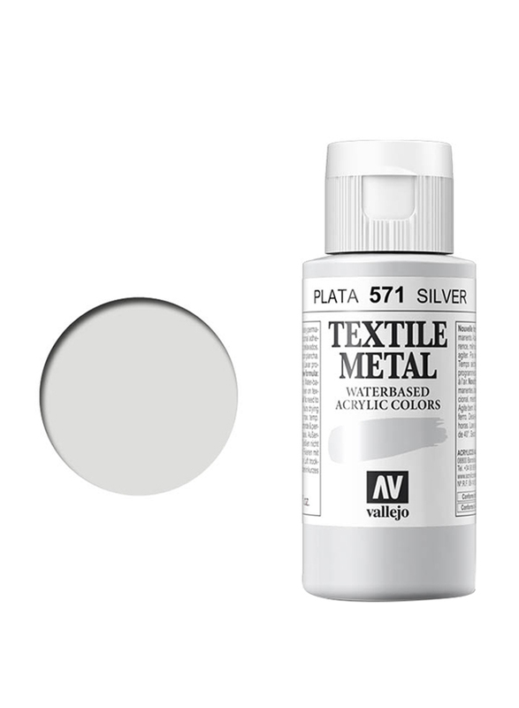 

Vallejo Textile Color, 60ml, Silver 571