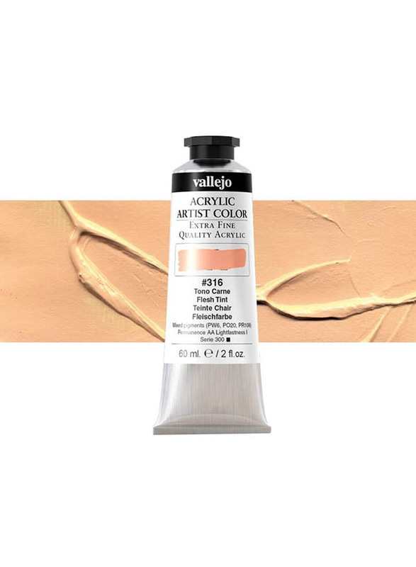 

Vallejo Acrylic Artist 316 Colour, 60ml, Flesh Tint