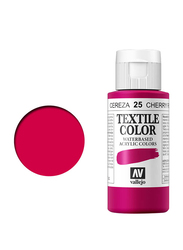 Vallejo Textile Acrylic Colour 25, 60ml, Cherry Red