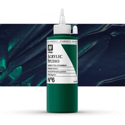 Vallejo ACRYLIC STUDIO 6: 200 ML. PHTHALO GREEN