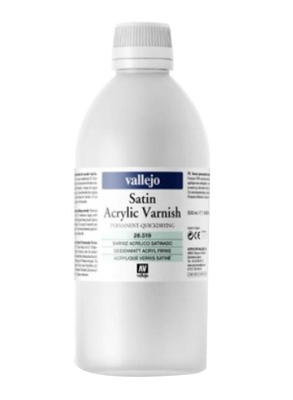 Vallejo Satin Varnish, 500ml, 519 Satin Varnish