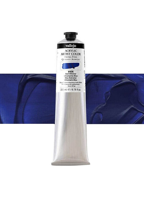 

Vallejo Acrylic Artist 406 Colour, 200ml, Ultramarine Blue