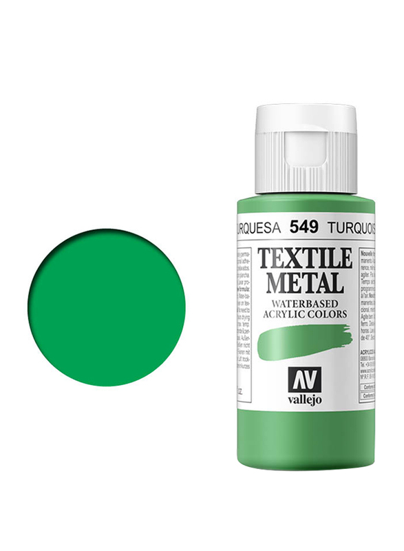 Vallejo Textile Color, 60ml, Turquoise Metal 549