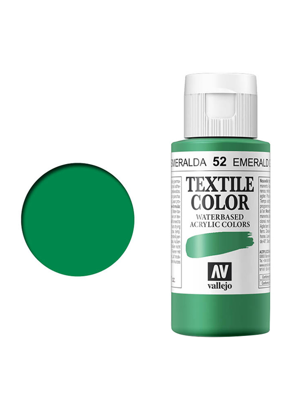 Vallejo Textile Color, 60ml, Emerald Green 52