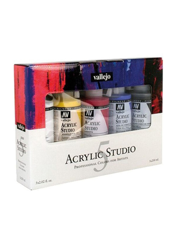 

Vallejo Acrylic Studio Intro Set, 5x200ml, Multicolour