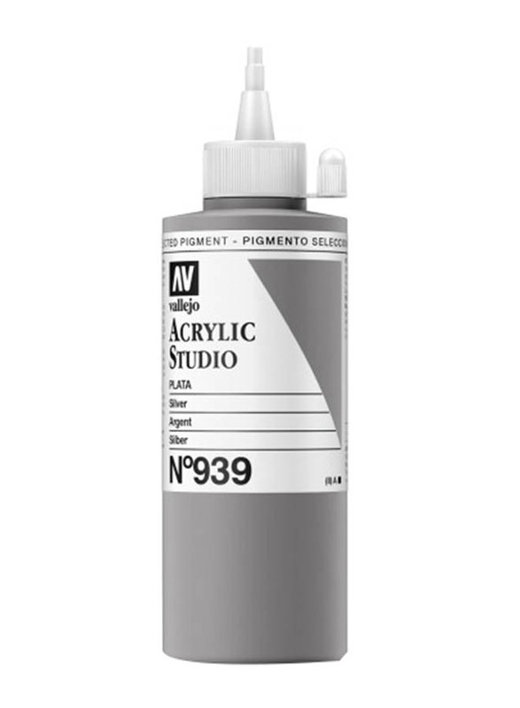 Vallejo No 939 Acrylic Studio Color, 200ml, Silver