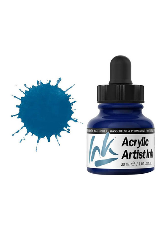 Vallejo Acrylic Artist Ink, 30ml, Prussian Blue