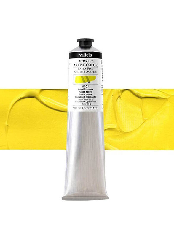 

Vallejo Acrylic Artist 401 Colour, 200ml, Hansa Yellow