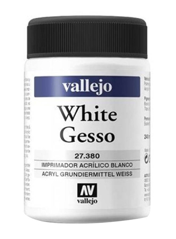 Buy Online VALLEJO ACRYLIC ARTIST WHITE GESSO 880-750 ML. in Dubai