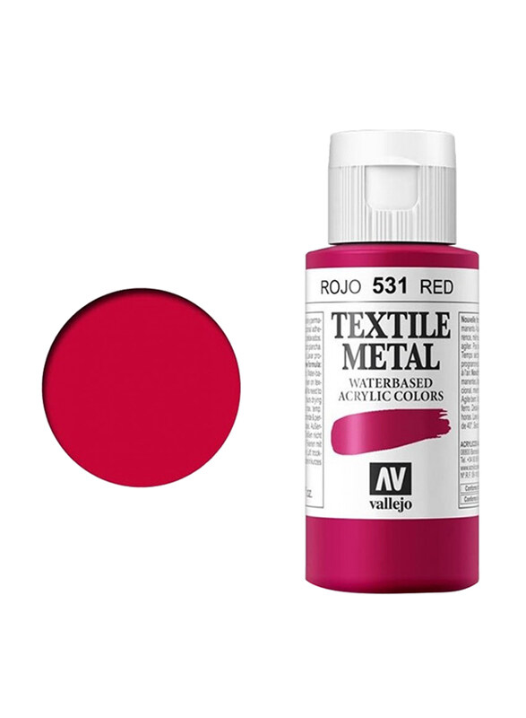 

Vallejo Textile Color, 60ml, Red Metal 531