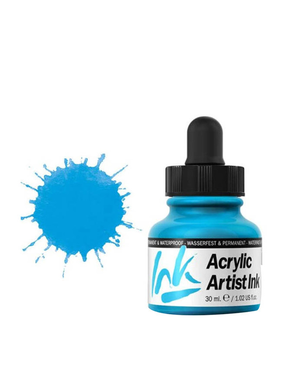 Vallejo Acrylic Artist Ink, 30ml, Primary Blue